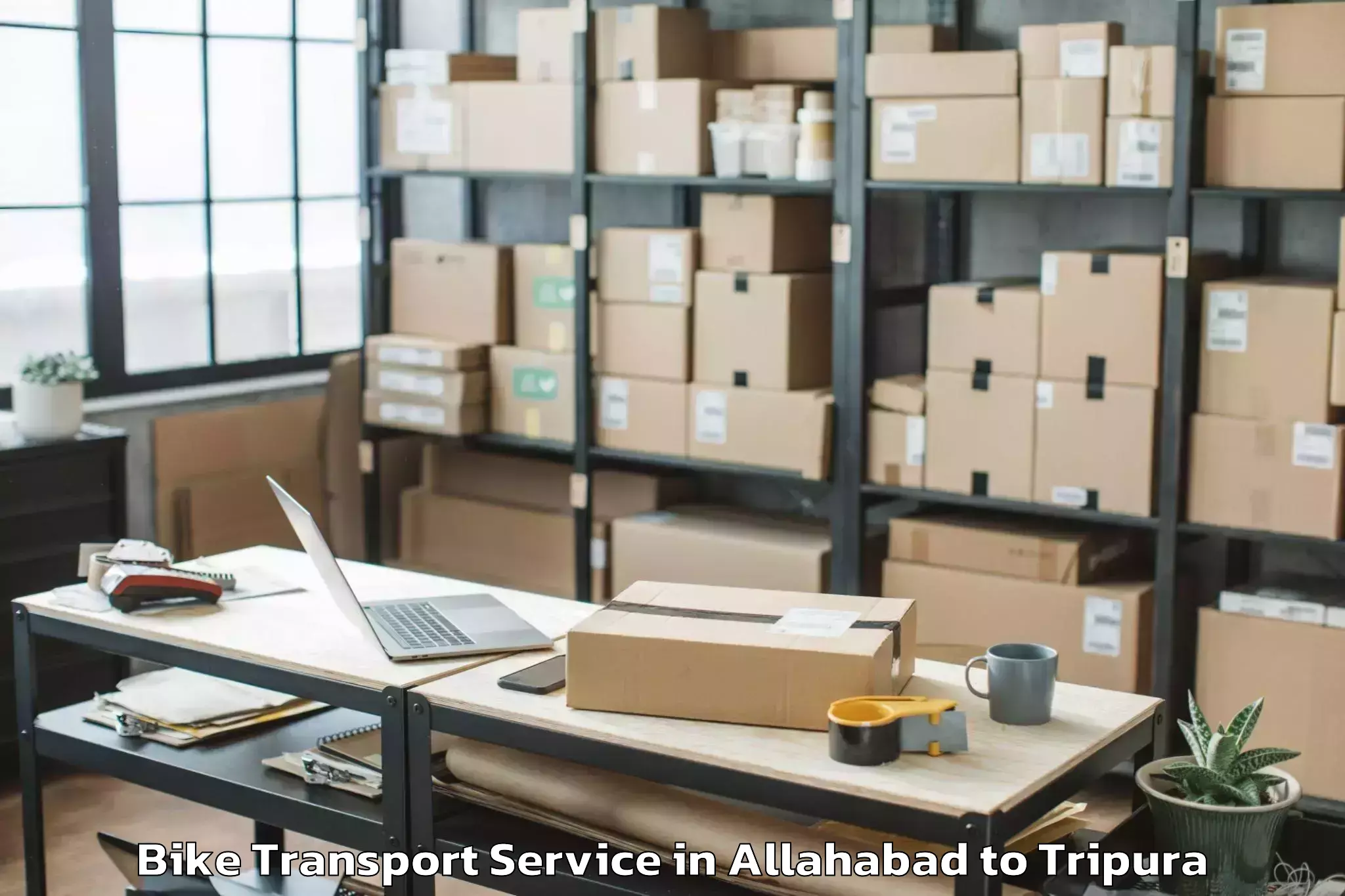 Quality Allahabad to Kailashahar Airport Ixh Bike Transport